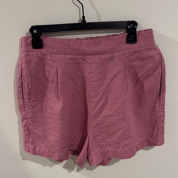 Madewell Clean Pull-On Shorts in 100% Linen Size M - Picture 2 of 5